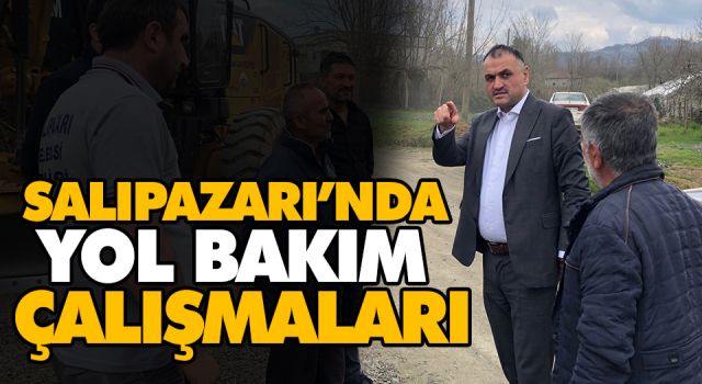 Salıpazarı’nda Yol Bakım Çalışmaları