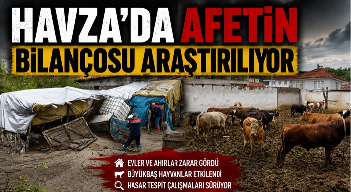 Havza’da Afetin Bilançosu Araştırılıyor