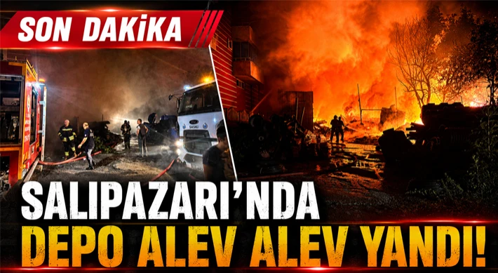 Salıpazarı’nda Depo Alev Alev Yandı
