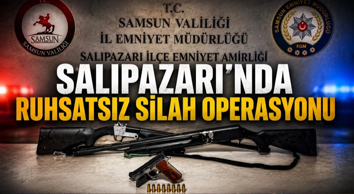 Salıpazarı'nda Ruhsatsız Silah Operasyonu