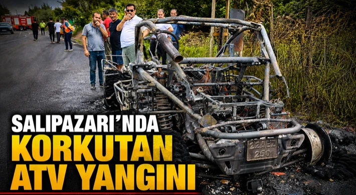 Salıpazarı’nda Seyir Halindeki Atv Alev Aldı