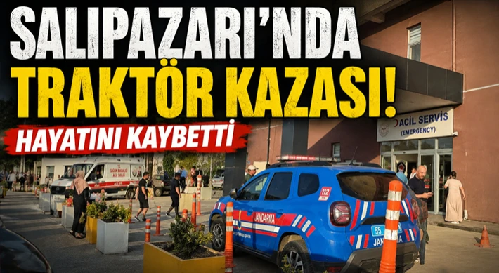 Salıpazarı’nda Traktör Kazası