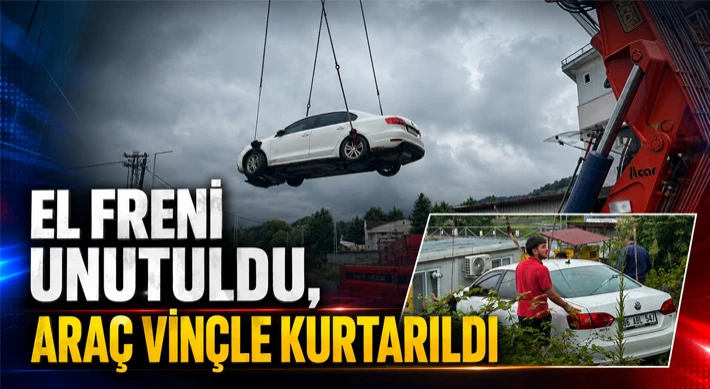 Samsun’da el freni çekilmeyen otomobil doğal gaz tesislerinin bulunduğu alana girdi