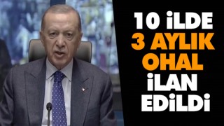 10 İlde 3 Aylık Ohal İlan Edildi