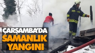 Çarşamba’da Samanlık Yangını