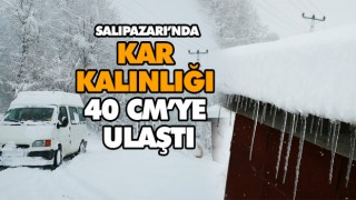 Salıpazarı’nda Kar Kalınlığı 40 Cm’ye Ulaştı