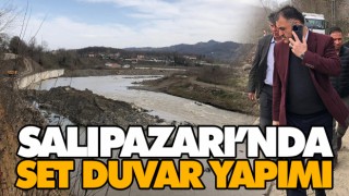 Salıpazarı’nda Set Duvar Yapımı