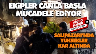 Salıpazarı’nda yüksekler kar altında