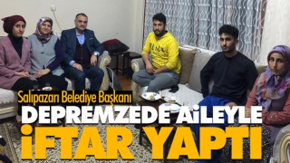 Depremzede Aileyle İftar Yaptı