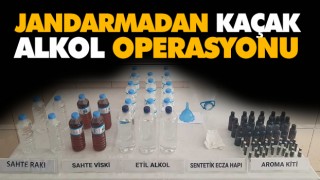 Jandarmadan Kaçak Alkol Operasyonu