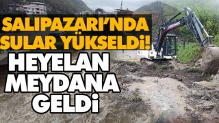 Salıpazarı’nda Sular Yükseldi! Heyelan Meydana Geldi
