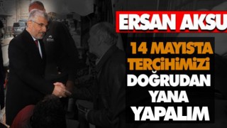 Ersan Aksu: 14 Mayıs'ta Tercihimizi Doğrudan Yana Yapmalıyız
