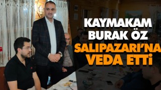 Kaymakam Burak Öz, Salıpazarı’na Veda Etti