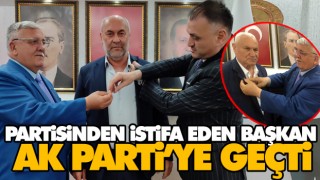 Partisinden İstifa Eden Başkan Ak Parti’ye Geçti