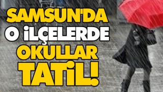 Samsun'da O İlçelerde Okullar Tatil!