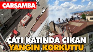 Çatı Katında Çıkan Yangın Korkuttu