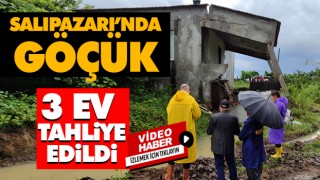 Salıpazarı’nda Göçük Nedeni İle Üç Ev Tahliye Edildi