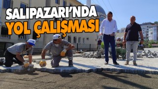Salıpazarı’nda Yol Çalışması