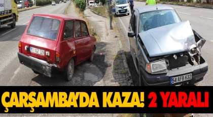 Çarşamba’da Kaza!2 Yaralı