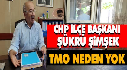 CHP İlçe Başkanı Şimşek TMO Neden Yok?