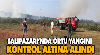 Salıpazarı’nda Meydana Gelen Örtü Yangını Kontrol Altına Alındı