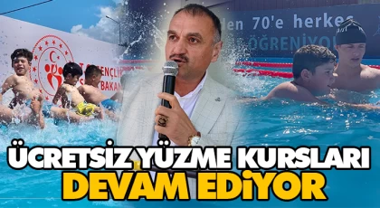 Ücretsiz Yüzme Kursları Devam Ediyor