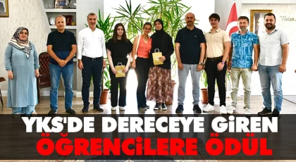 YKS'de Dereceye Giren Öğrencilere Ödül