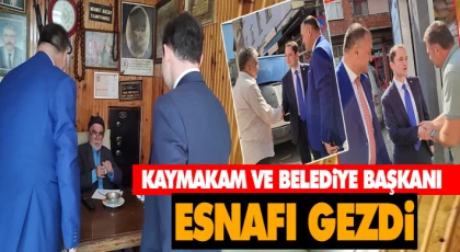 Kaymakam Ve Belediye Başkanı Esnafı Gezdi