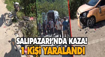 Salıpazarı’nda Kaza! 1 Kişi Yaralandı
