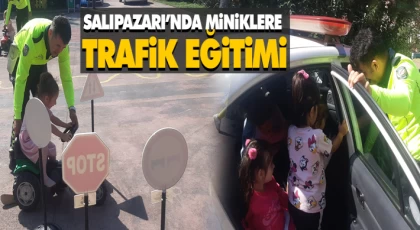 Salıpazarı’nda Miniklere Trafik Eğitimi