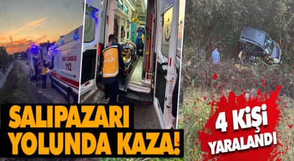 Salıpazarı Yolunda Kaza! 4 Yaralı
