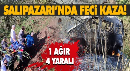 Salıpazarı’nda Feci Kaza! 1 Ağır 4 Yaralı