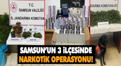 Samsun’un 3 İlçesinde Narkotik Operasyonu! 5 Gözaltı