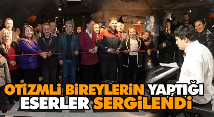 Otizmli Bireylerin Yaptığı Eserler Sergilendi