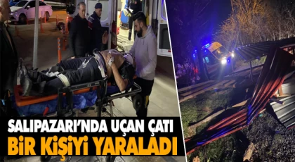 Salıpazarı’nda Uçan Çatı Bir Kişiyi Yaraladı