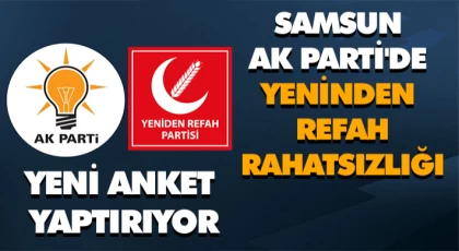 Samsun Ak Parti'de Yrp Rahatsızlığı, Yeni Anket Yaptırıyor