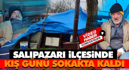 Salıpazarı İlçesinde Kış Günü Sokakta Kaldı