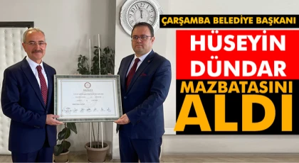 Hüseyin Dündar Mazbatasını Aldı