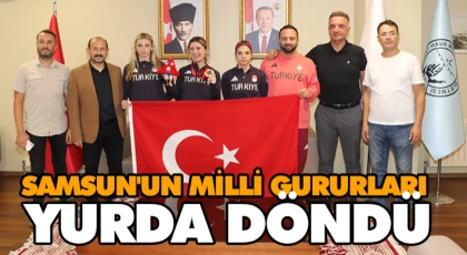 Samsun'un Milli Gururları Yurda Döndü