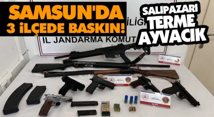 Samsun'da 3 İlçede Baskın!