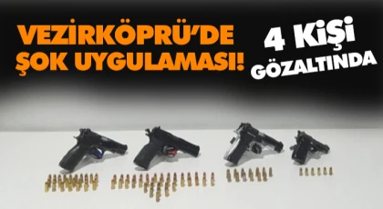 Vezirköprü’de Şok Uygulaması! 4 Gözaltı