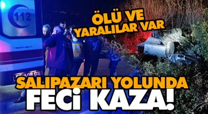 Salıpazarı Yolunda Feci Kaza! Ölü Ve Yaralılar Var
