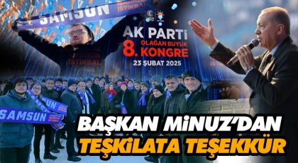 Başkan Minuz’dan Teşkilata Teşekkür