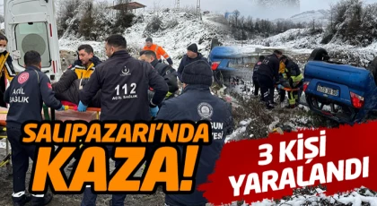 Salıpazarı’nda Kaza! 3 Kişi Yaralandı