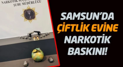 Samsun’da Çiftlik Evine Narkotik Baskını!