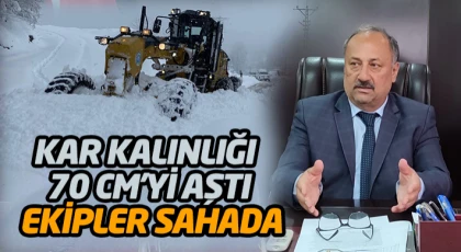 Salıpazarı’nda Kar Kalınlığı 70 Cm'yi Aştı, Ekipler Sahada