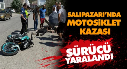 Salıpazarı’nda Motosiklet Kazası: 1 Yaralı
