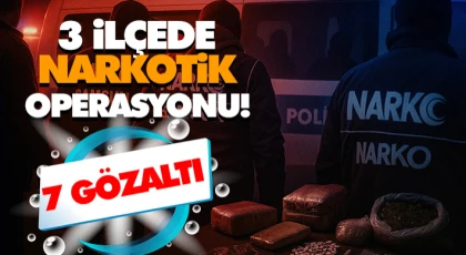 3 İlçede Narkotik Operasyonu! 7 Gözaltı