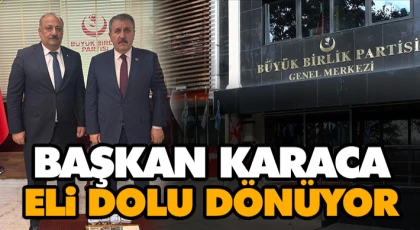 Başkan Karaca, Eli Dolu Dönüyor