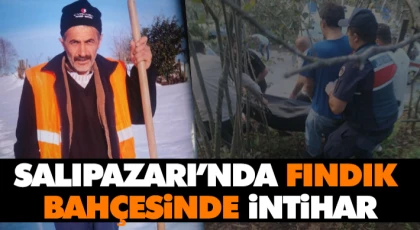 Salıpazarı’nda Fındık Bahçesinde İntihar